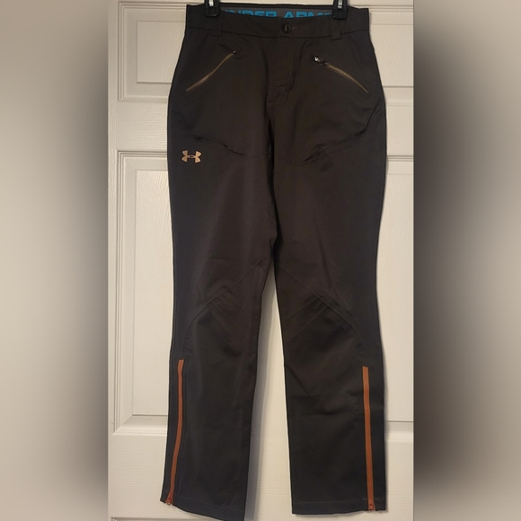 Women's Under Armour Waterproof Brown Pants Size Small - Picture 1 of 5